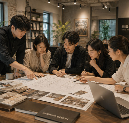 蛻殼研究所設計團隊討論規劃